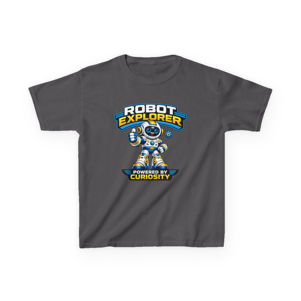 Robot Explorer Kids T‑Shirt — "Powered by Curiosity" Space Robot Tee
