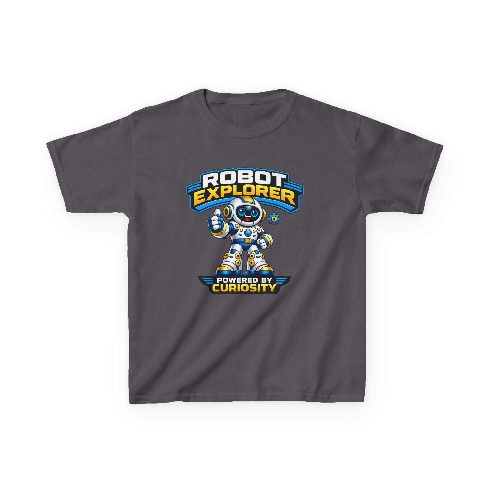 Robot Explorer Kids T‑Shirt — "Powered by Curiosity" Space Robot Tee