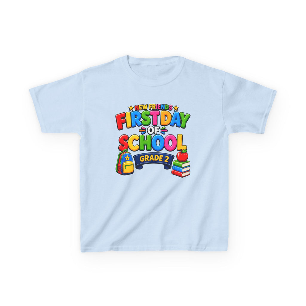 Kids School T-Shirt — 'Grade 2' First Day of School Back-to-School Graphic Tee