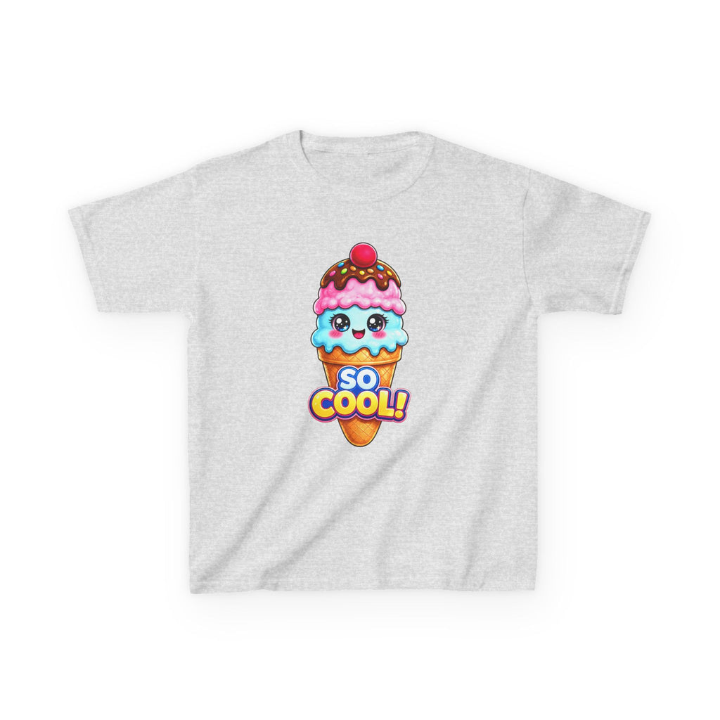 Kids Ice Cream T-Shirt — 'So Cool!' Kawaii Ice Cream Cone Graphic Tee