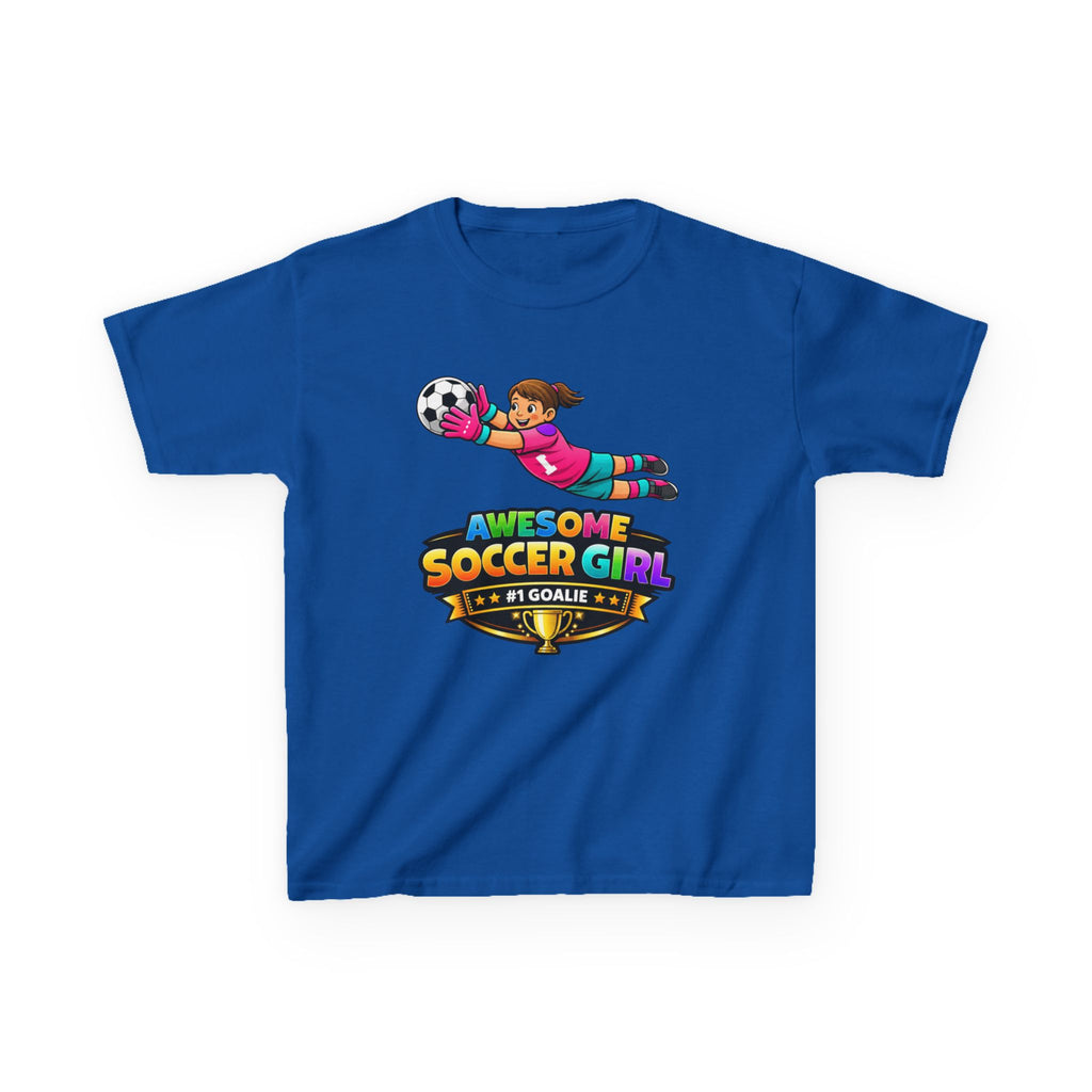 Kids Soccer Goalie T-Shirt – Dive & Save Graphic Tee
