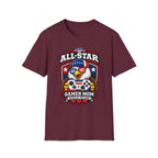 All-Star Gamer Mom T-Shirt — Patriotic Eagle Gaming Graphic Tee
