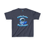 Kidxtr™ Kids Coder T-Shirt — 'Little Coder, Big Dreams' Robot Graphic Tee