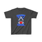 Kids Panda T-Shirt — 'Happy Is Cool' Heart Graphic Tee