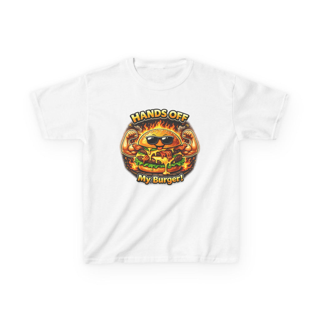 Kids T-Shirt — "Hands Off My Burger!" Funny Burger Graphic Tee