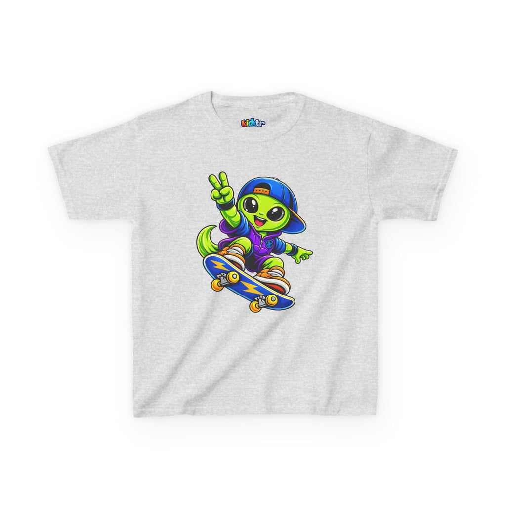 Kidxtr™ Kids Alien T-Shirt — Alien Skateboarding Graphic Tee