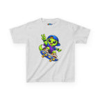 Kidxtr™ Kids Alien T-Shirt — Alien Skateboarding Graphic Tee