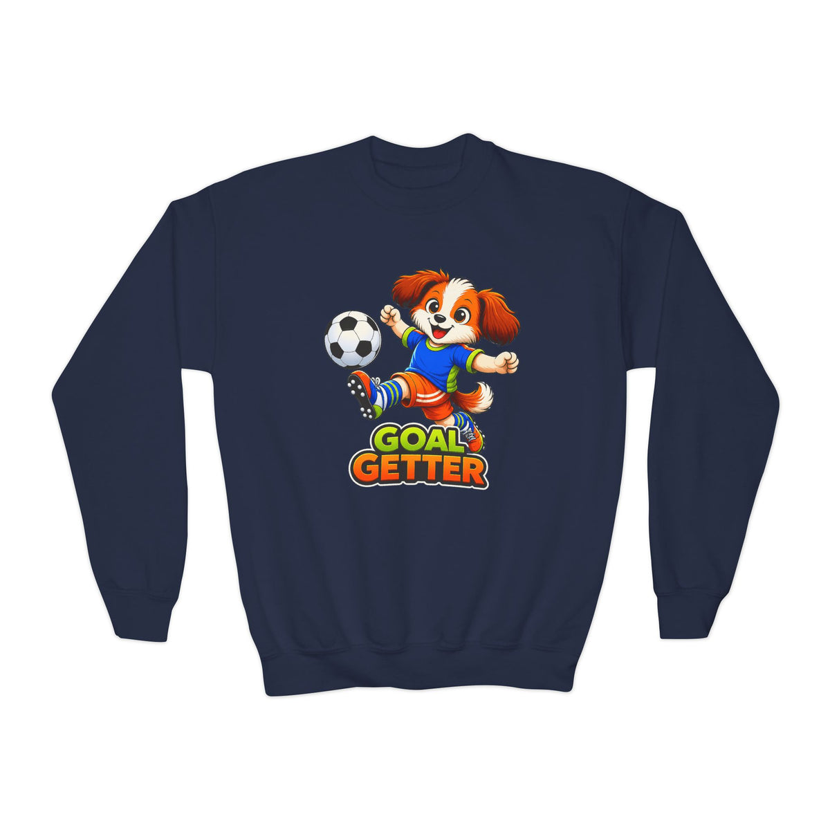 Kidxtr™ Kids Soccer Crewneck Sweatshirt — 'Goal Getter' Champion Graphic Crewneck
