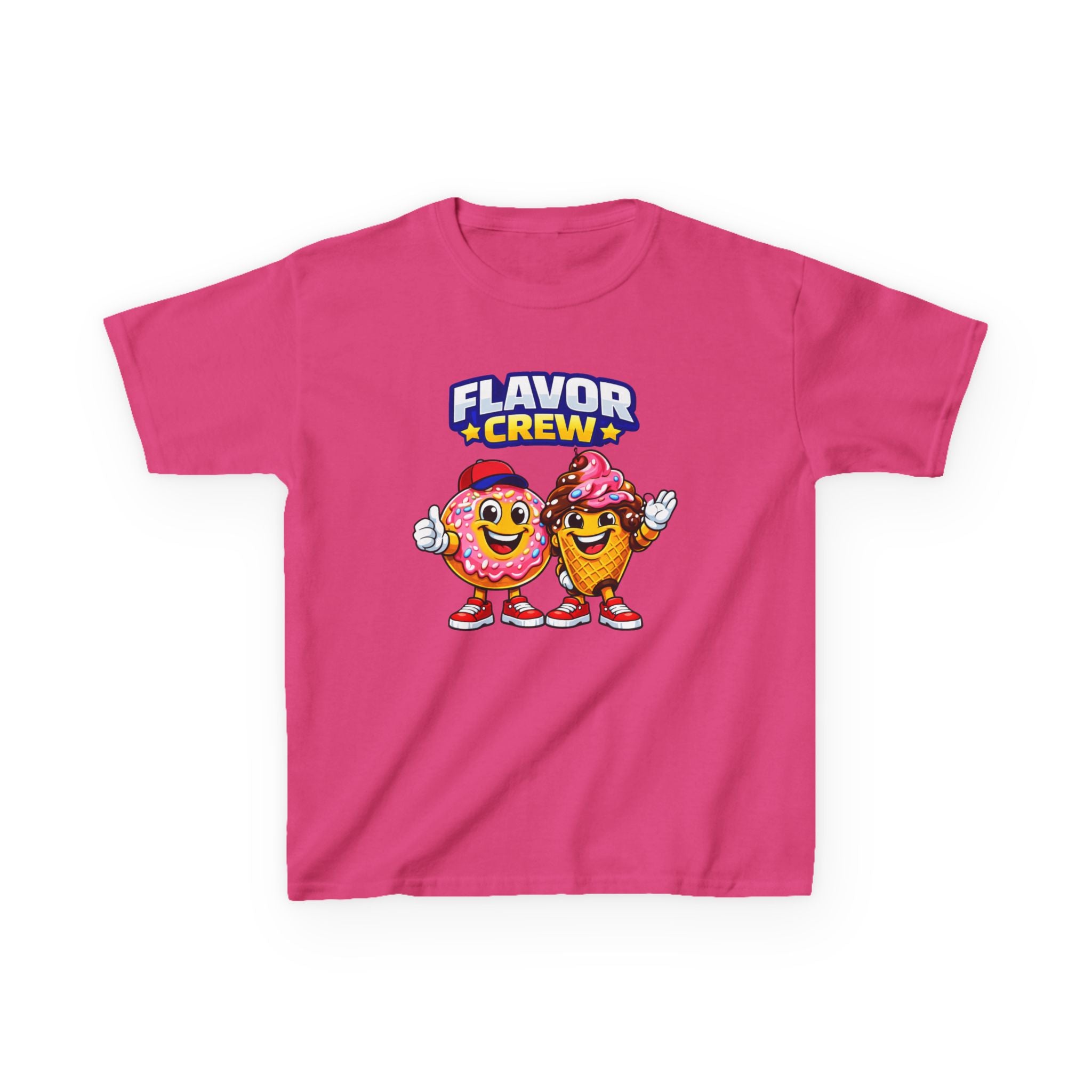 Kids Food T-Shirt — 'Flavor Crew' Donut & Ice Cream Graphic Tee