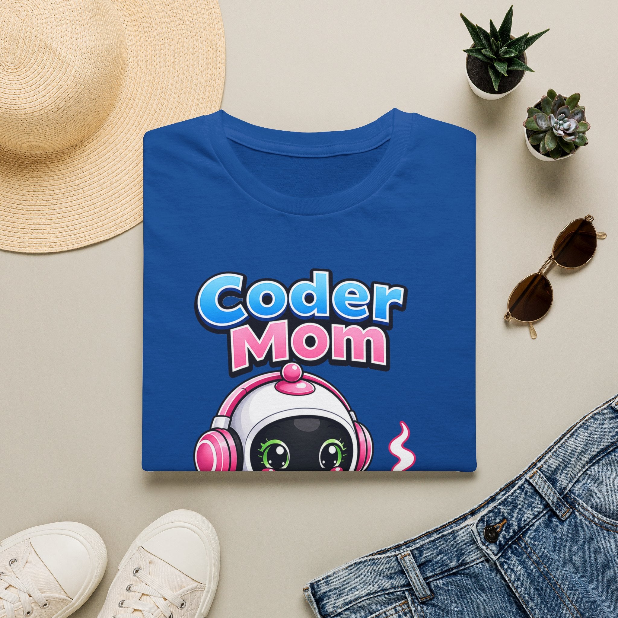 Kidxtr™ Mom Coding T-Shirt — 'Building Futures' Coder Mom Robot Graphic Tee