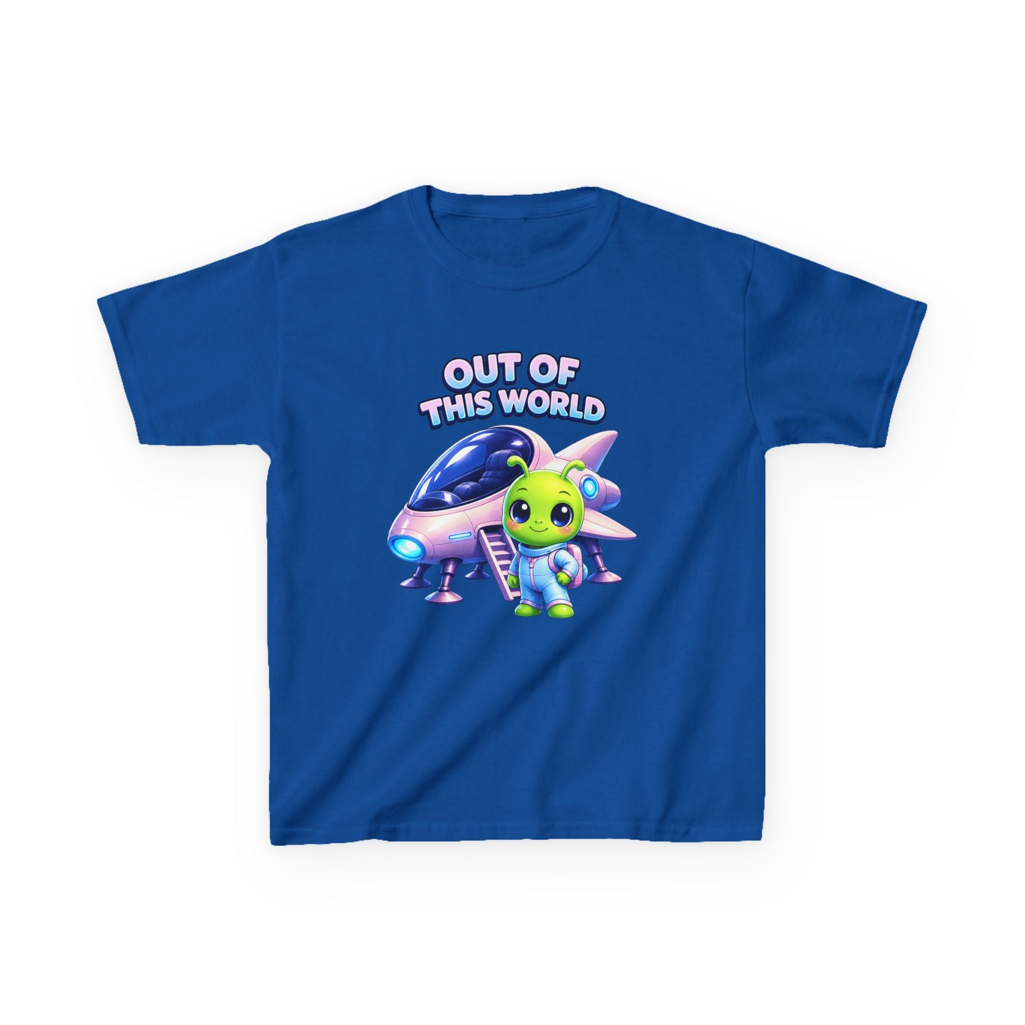 Kids T-Shirt - "Out of This World" Alien Spaceship Graphic Tee