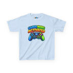 Kidxtr™ Kids Gamer T-Shirt — 'Gamer Mode Activated' Colorful Controller Graphic Tee