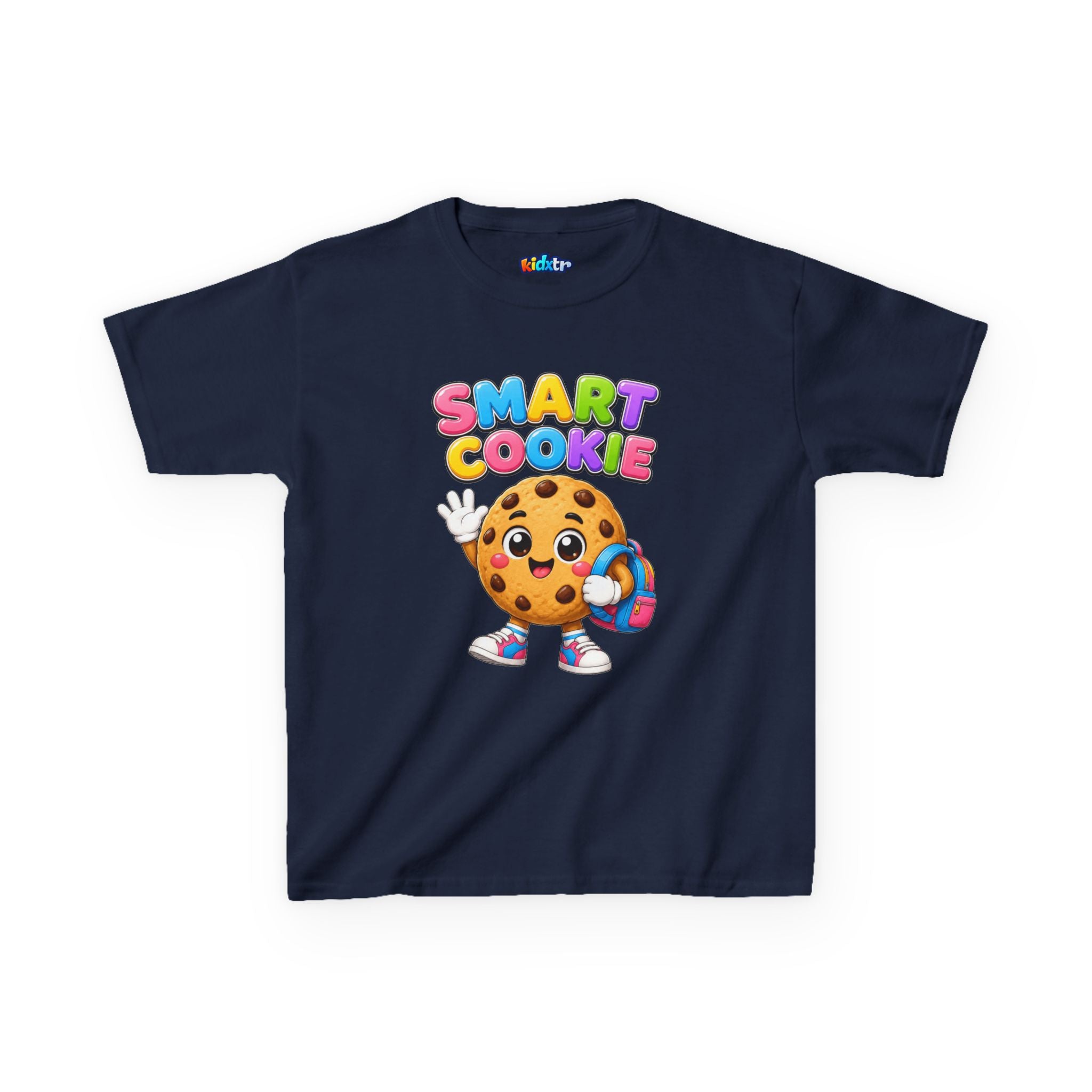 Kidxtr™ Kids Smart Cookie T-Shirt — 'Smart Cookie' Cute Chocolate Chip Cookie Graphic Tee