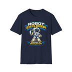 Copy of Robot Explorer T-Shirt — Cute Cartoon Robot Graphic Tee ("Powered by Dedication")