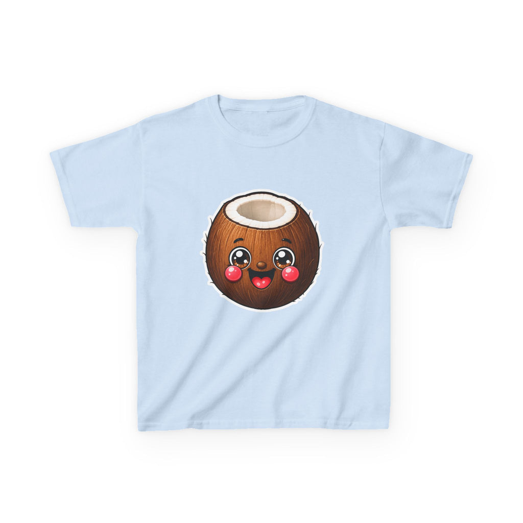 Kids Coconut T-Shirt — 'Tropical Vibes' Cute Kawaii Coconut Fruit Graphic Tee