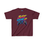 Kidxtr™ Kids Gaming T-Shirt — 'Just Leveling Up' Controller Graphic Tee