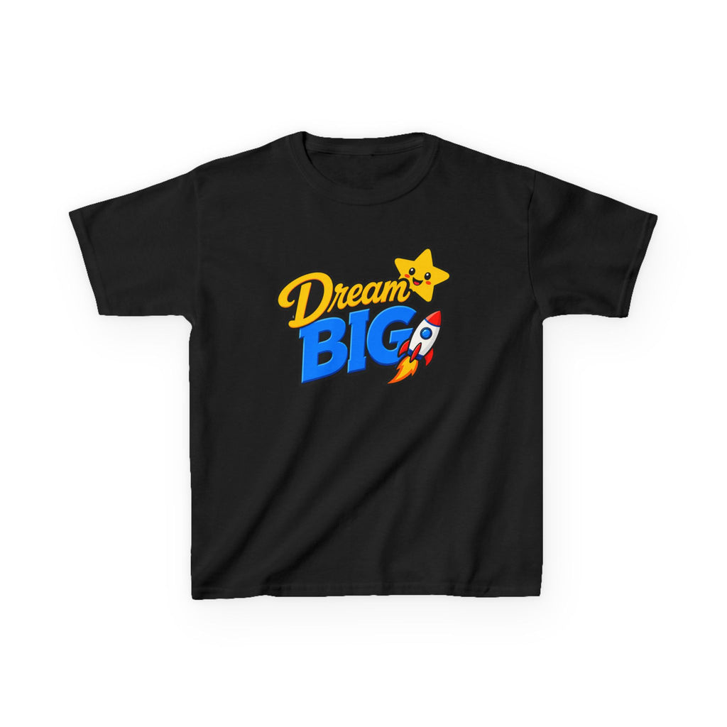 Kids Space T-Shirt — 'Dream Big' Rocket & Star Graphic Tee