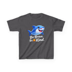 Kids Shark T-Shirt — 'Be Brave. Be Kind.' Cute Shark Graphic Tee