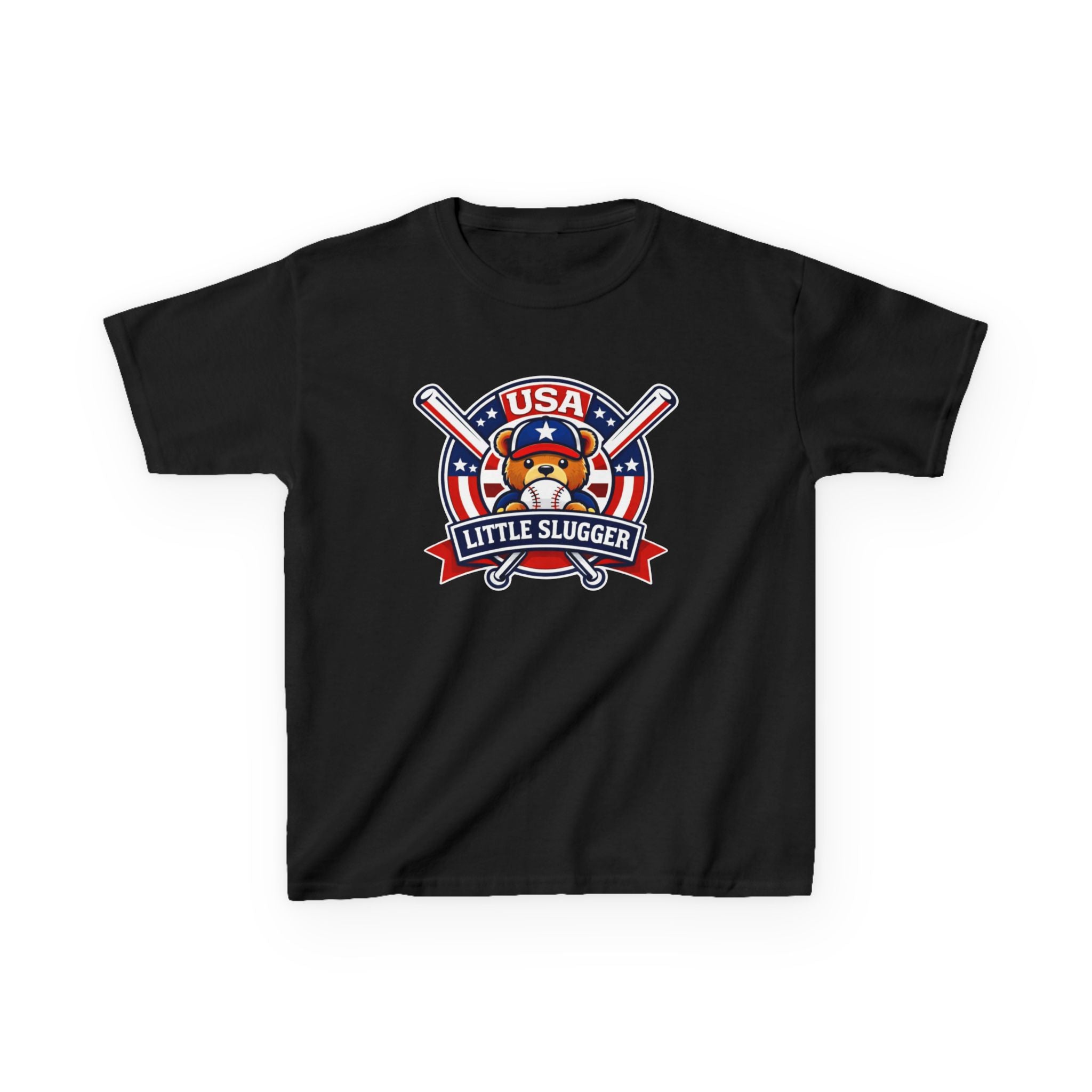 Kids Baseball T-Shirt — 'Little Slugger' USA Baseball Graphic Tee