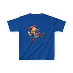 Kids Fox T-Shirt — 'Ride Bold' Cartoon Fox Girl on Bike Graphic Tee