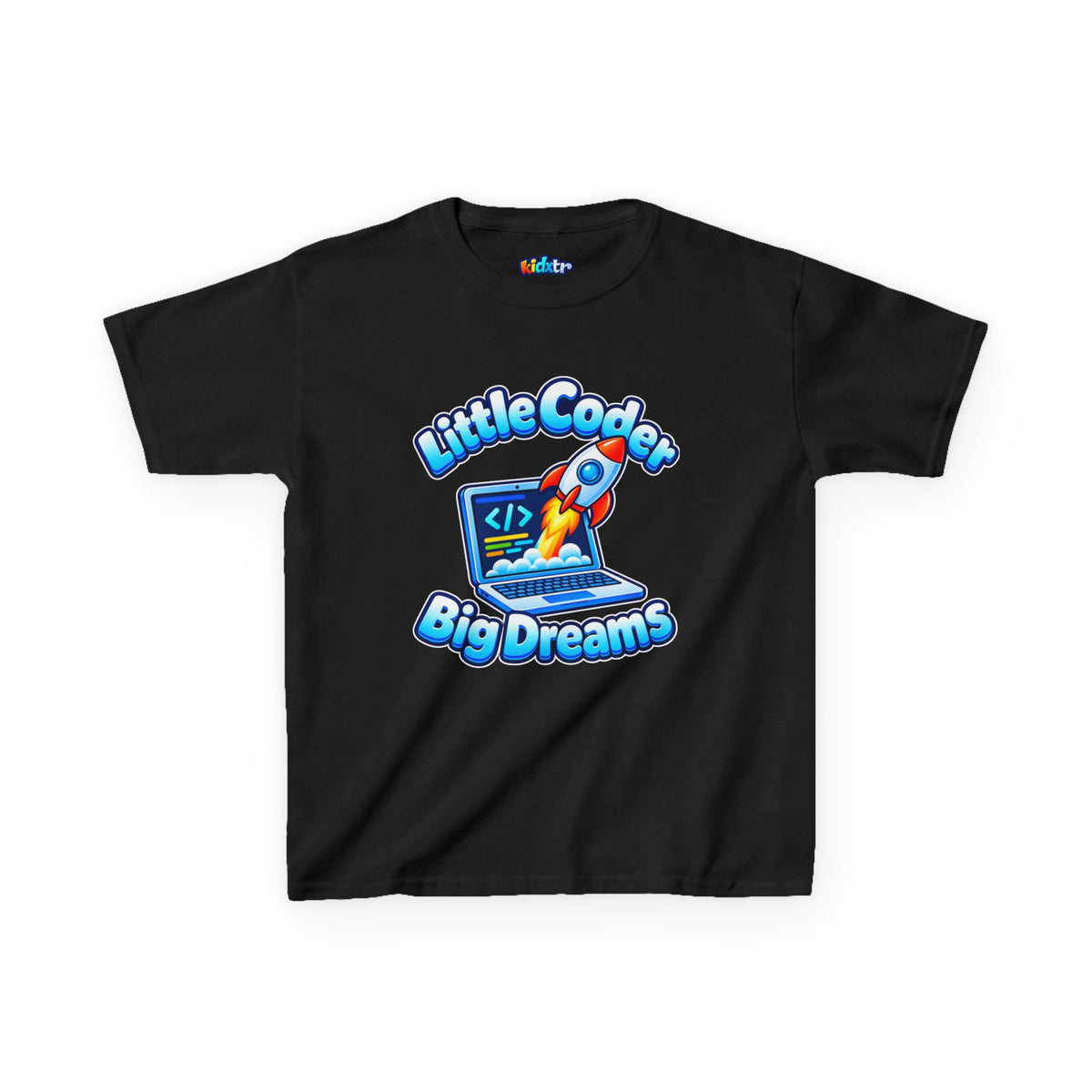 Kidxtr™ Kids Coder T-Shirt — 'Little Coder, Big Dreams' Tech Graphic Tee