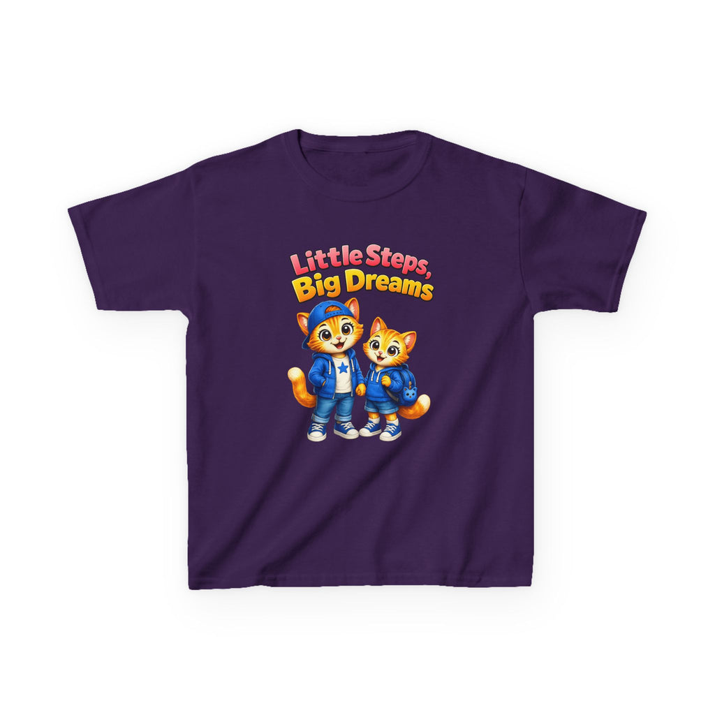 Kids Fox T-Shirt — 'Little Steps, Big Dreams' Cute Foxes Back-to-School Graphic Tee