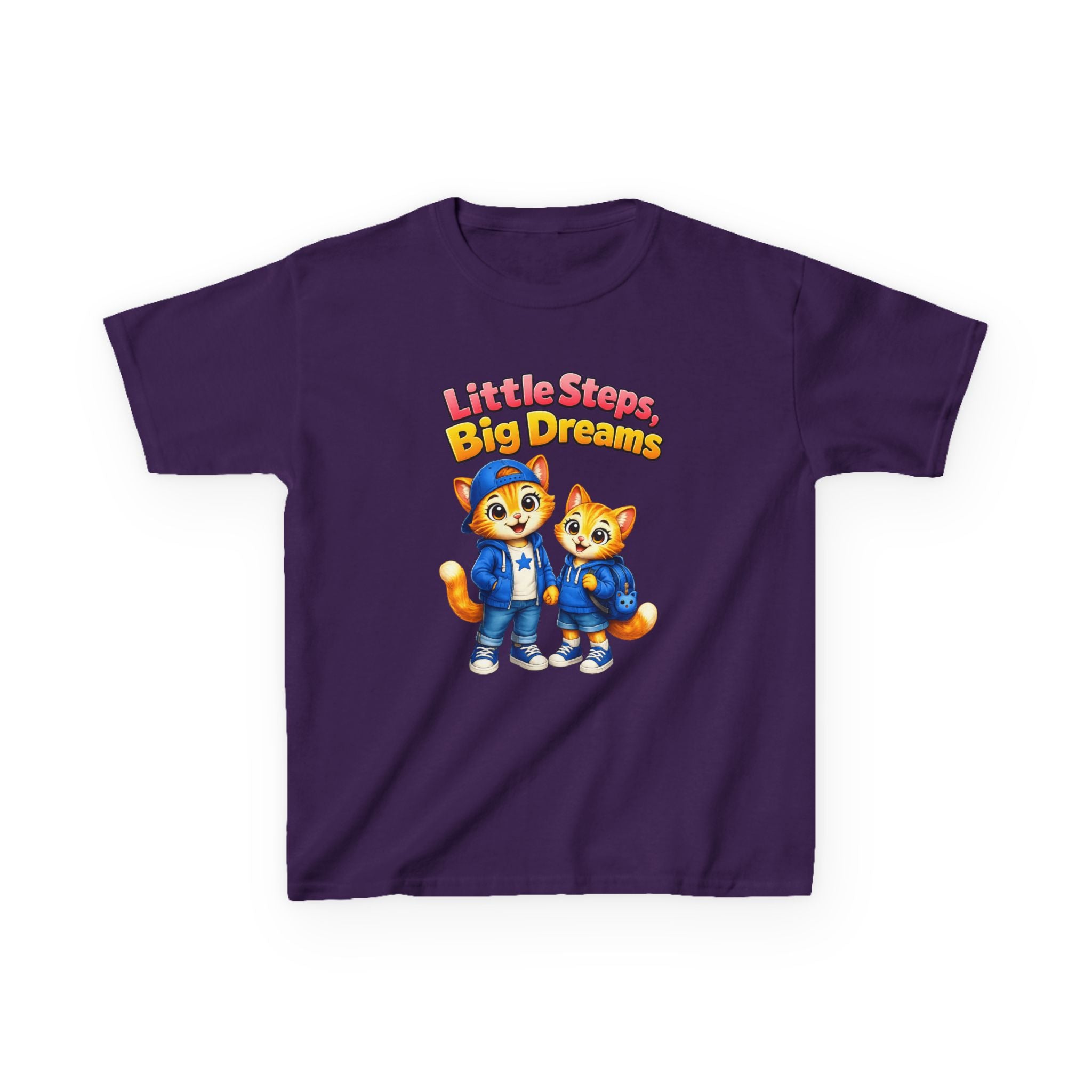 Kids Fox T-Shirt — 'Little Steps, Big Dreams' Cute Foxes Back-to-School Graphic Tee