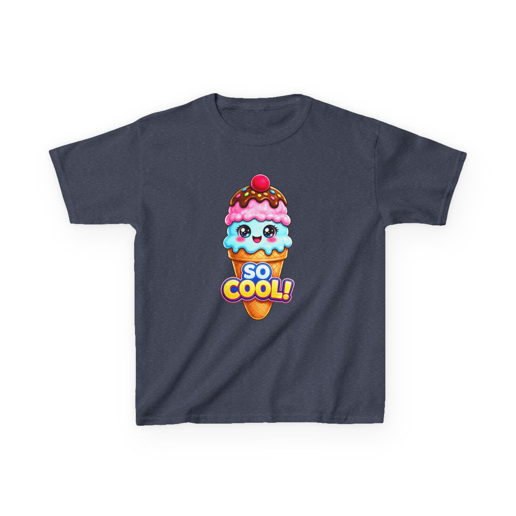 Kids Ice Cream T-Shirt — 'So Cool!' Kawaii Ice Cream Cone Graphic Tee
