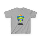 Kids Birthday T-Shirt — 'Birthday Champ' Level 7 Unlocked Gamer Graphic Tee