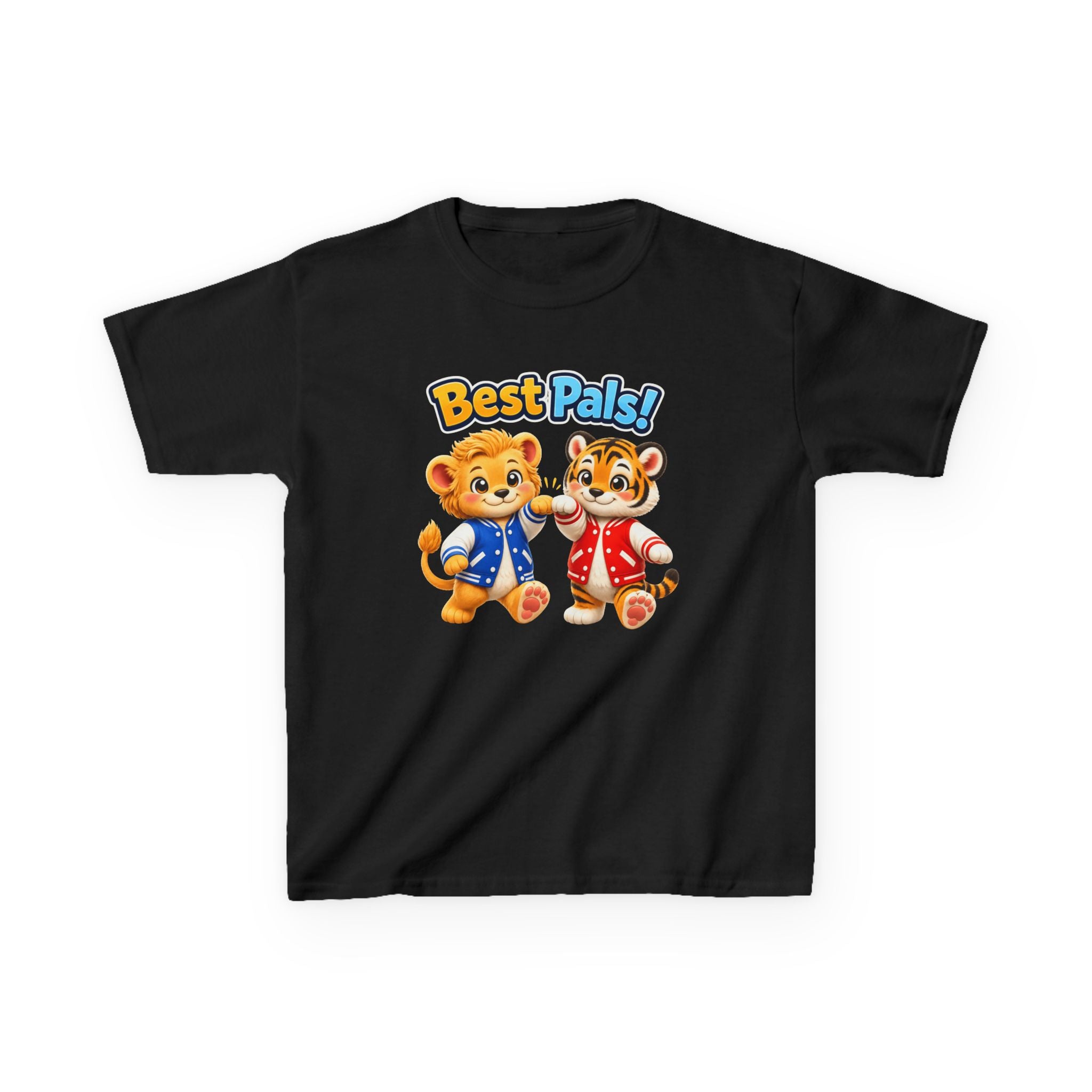 Kids Animal Friends T-Shirt — 'Best Pals!' Cute Teddy & Tiger Graphic Tee