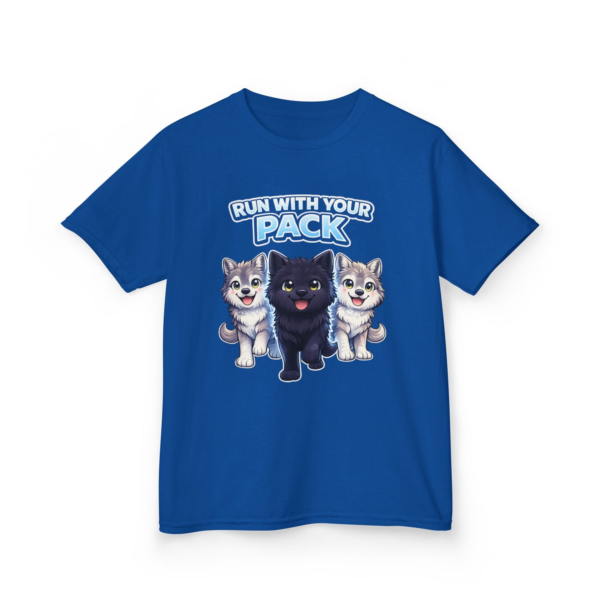 Kids Husky T-Shirt – Run With Your Pack Graphic Tee