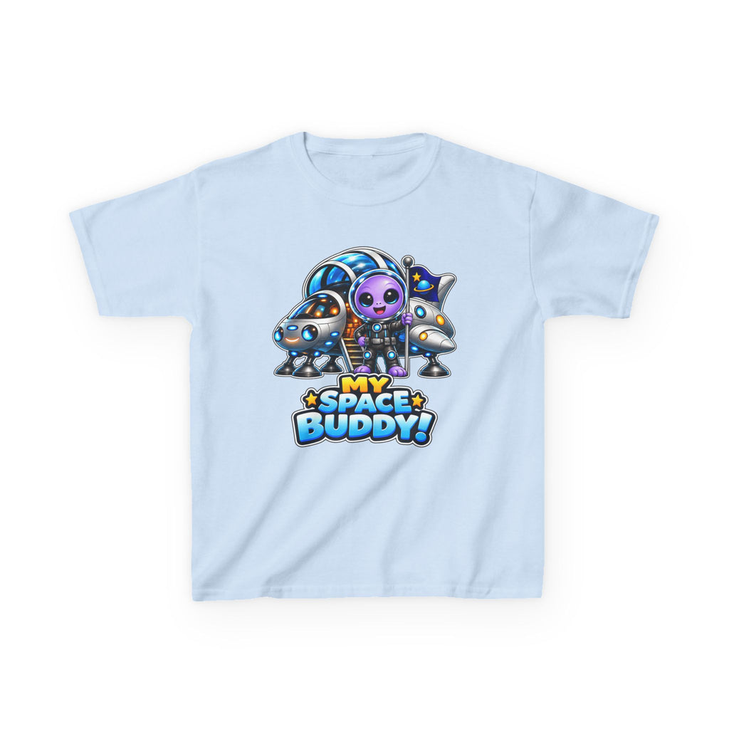 Kidxtr™ Kids Space T-Shirt — 'My Space Buddy' Alien Rocket Graphic Tee