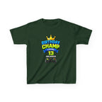 Kids Tee — "Birthday Champ Level 13 Unlocked" Gamer Birthday Shirt
