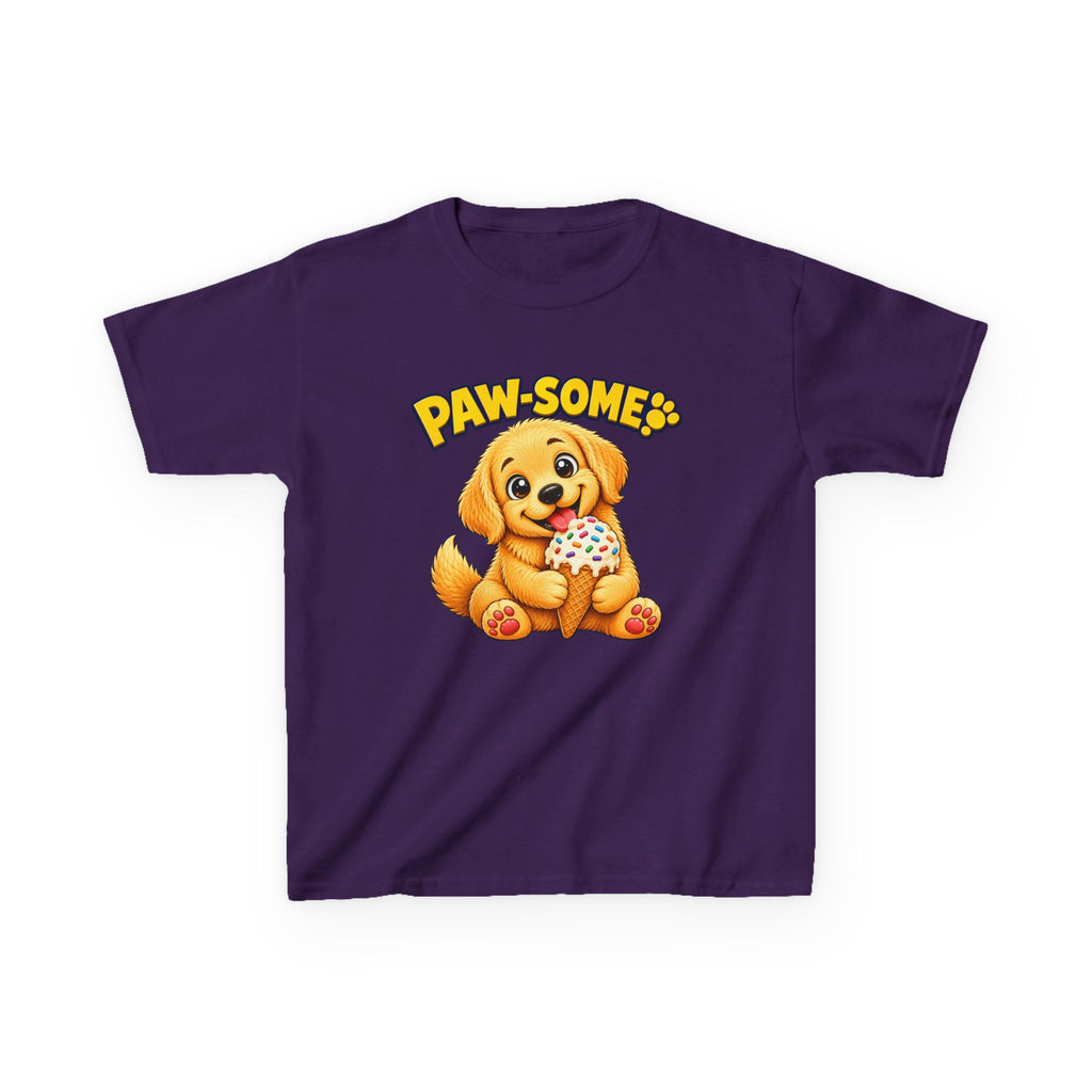 Kids Tee — "Paw-some" Puppy Graphic