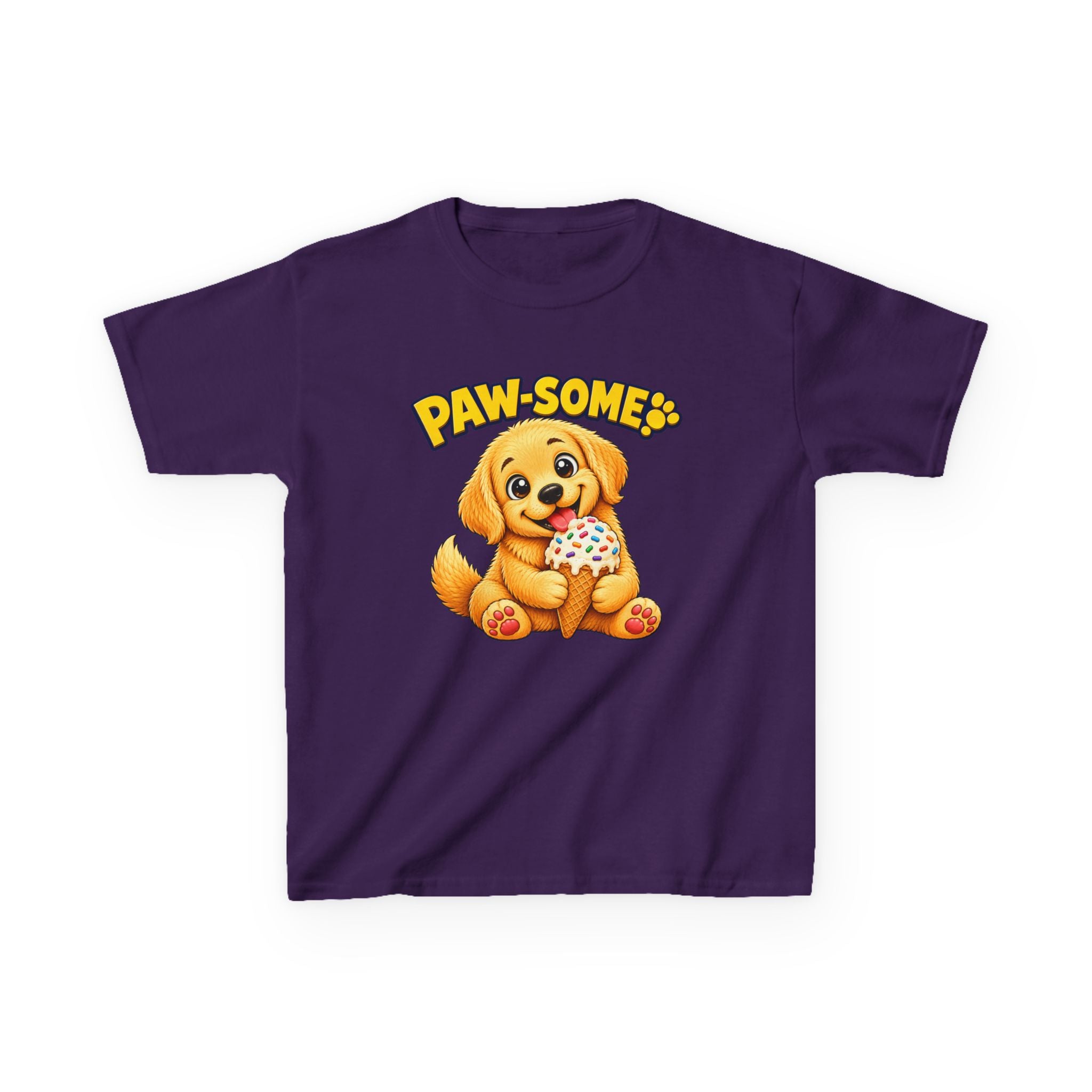 Kids Tee — "Paw-some" Puppy Graphic