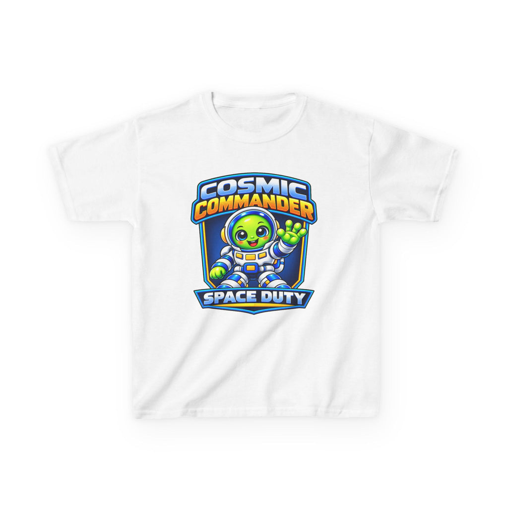 Kidxtr™ Kids Space T-Shirt — 'Cosmic Commander' Space Duty Alien Graphic Tee