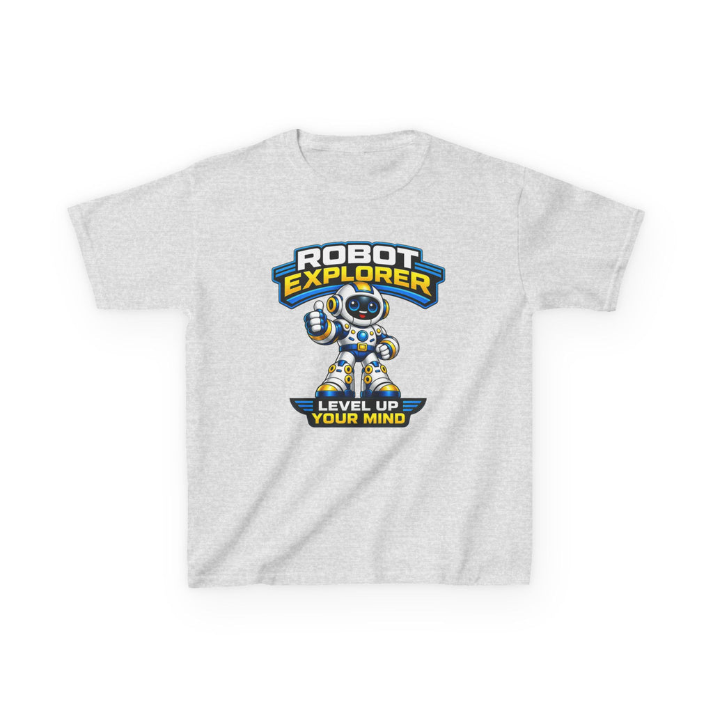 Kids T-Shirt – Robot Explorer 'Level Up Your Mind' Graphic Tee