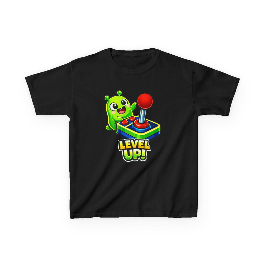 Kids Gamer T-Shirt — 'Level Up!' Gamer Alien Graphic Tee