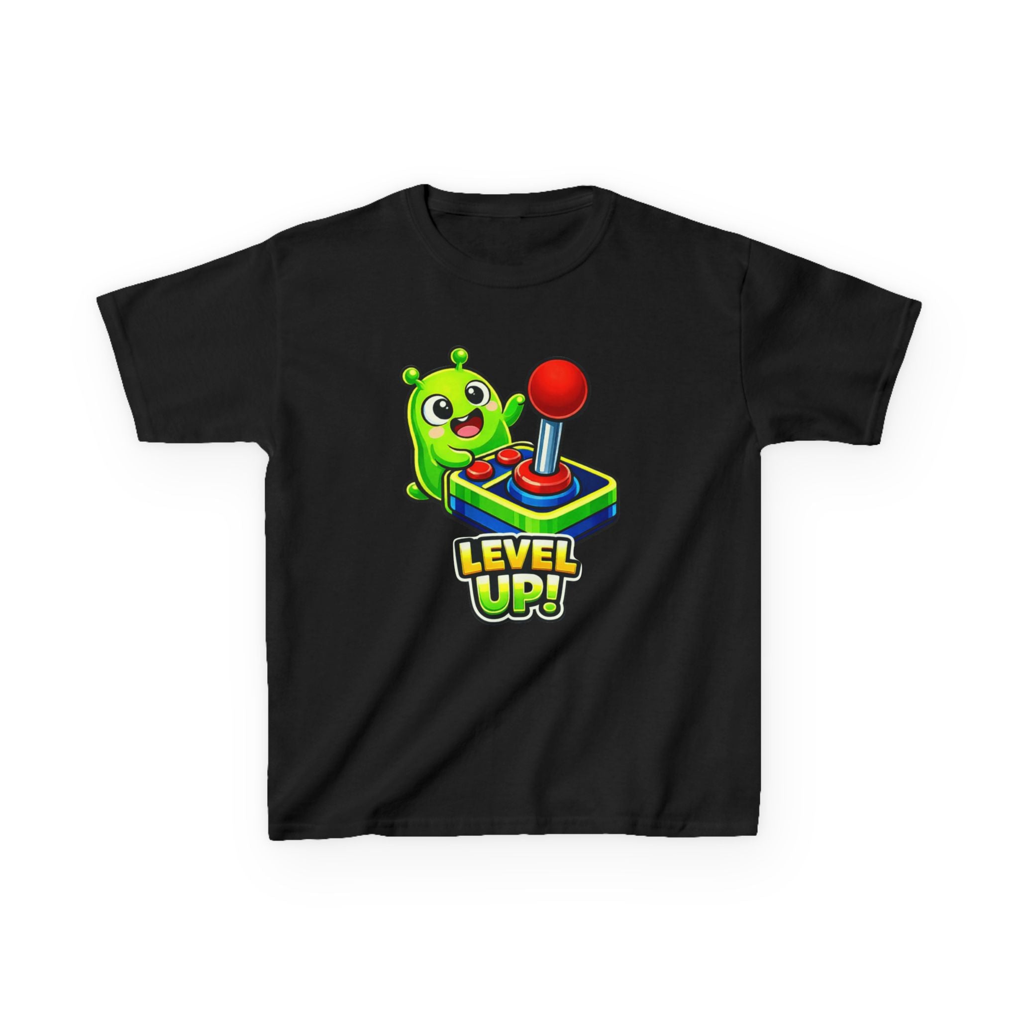 Kids Gamer T-Shirt — 'Level Up!' Gamer Alien Graphic Tee
