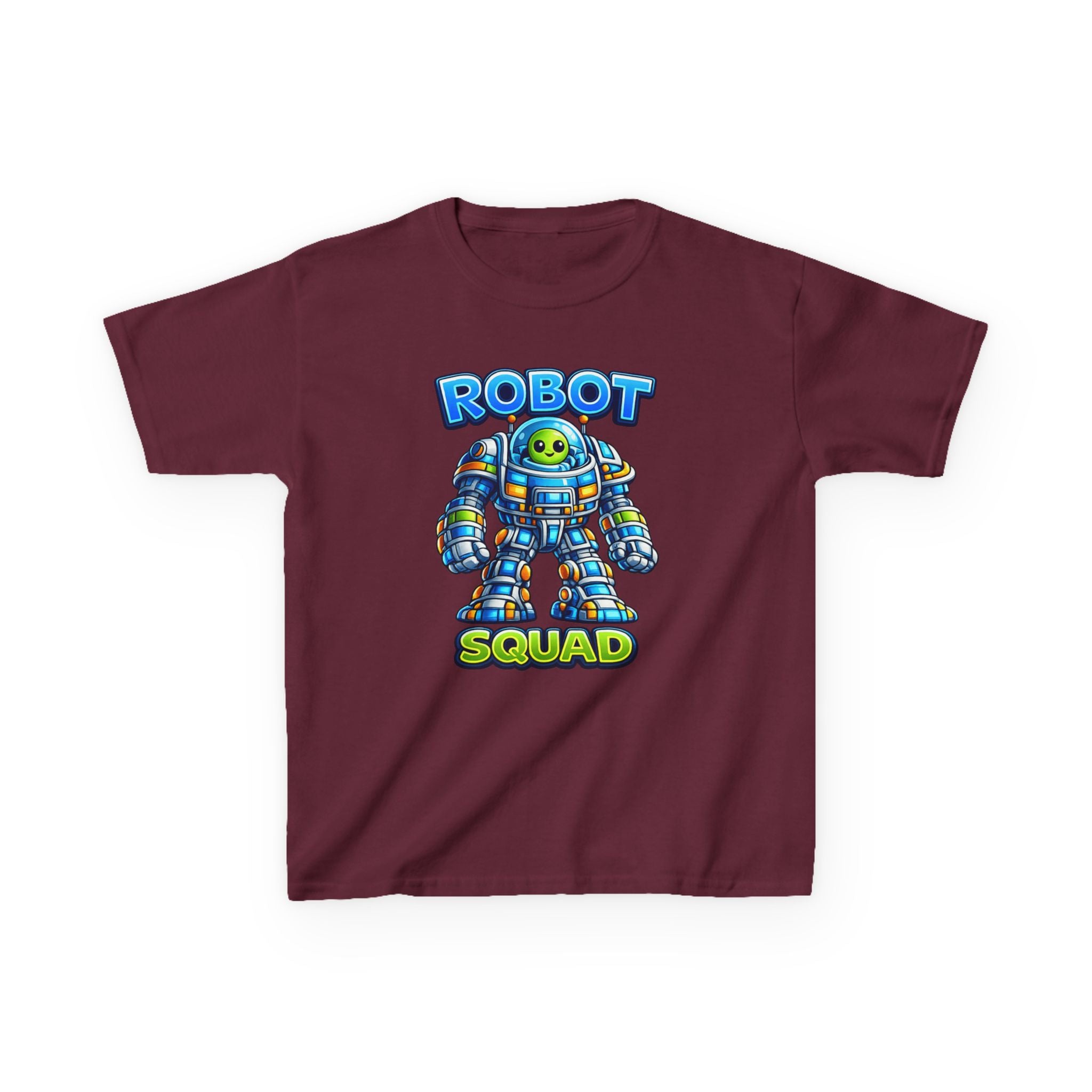 Robot Squad Kids T‑Shirt — Colorful Cute Mech Tee for Boys & Girls