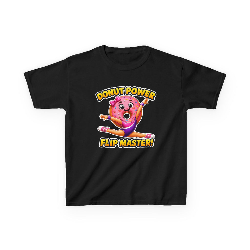 Kids Gymnastics T-Shirt — 'Donut Power' Flip Master Graphic Tee