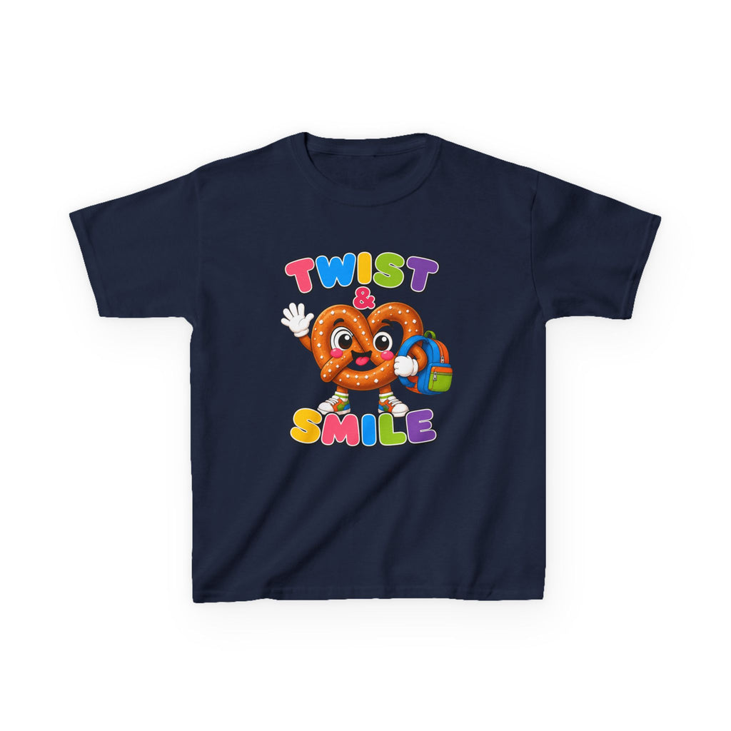 Kids T-Shirt — 'Twist & Smile' Cute Pretzel Graphic Tee for Children