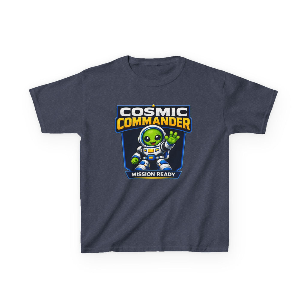 Kids Tee — "Cosmic Commander: Mission Ready" Alien Astronaut Graphic