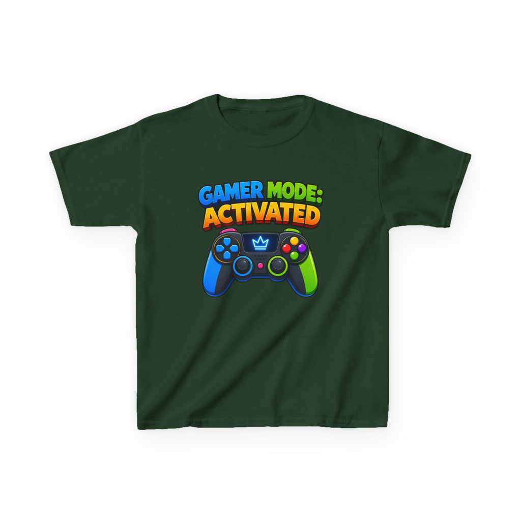 Kids Gamer T-Shirt — 'Gamer Mode Activated' Colorful Game Controller Tee