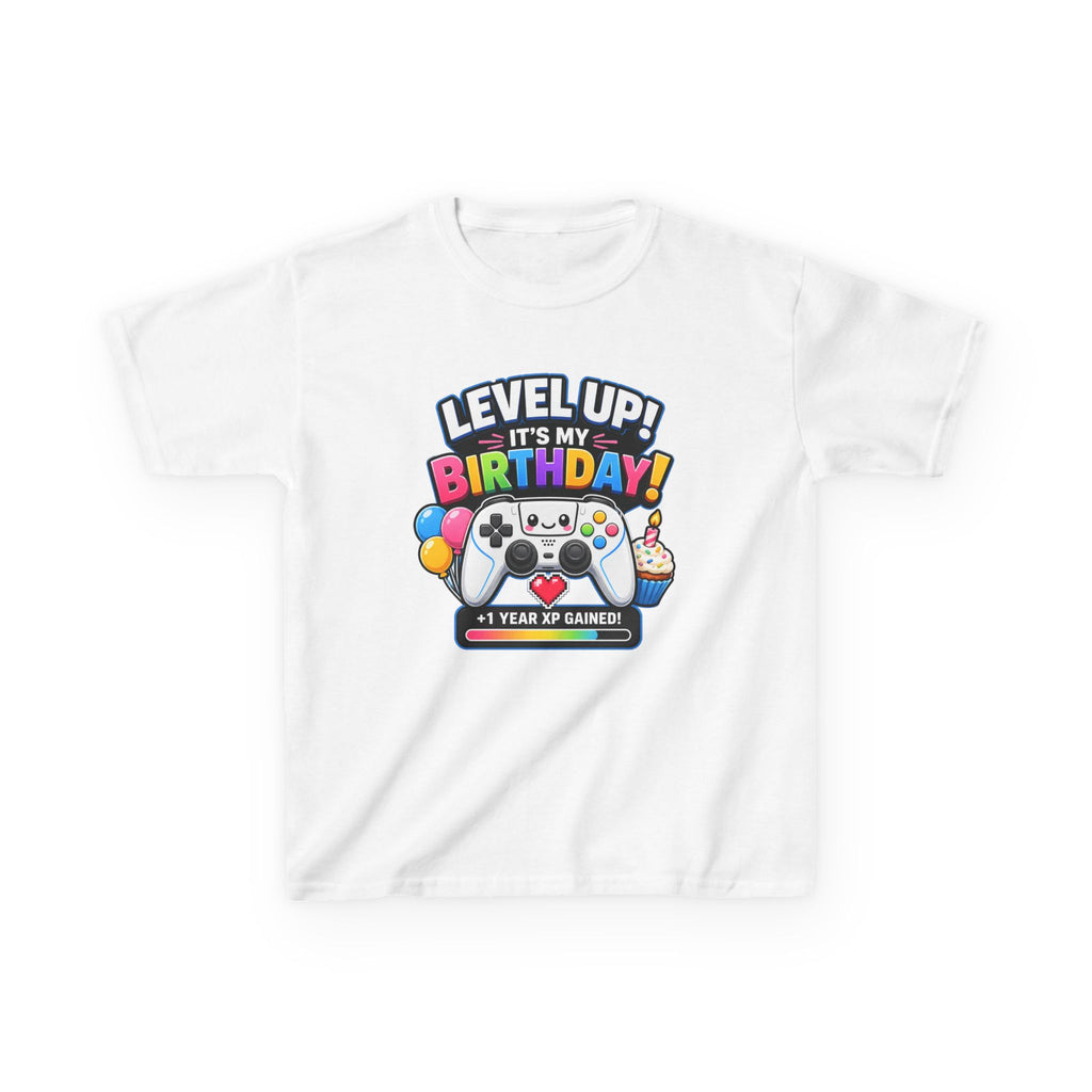 Kids Birthday Gaming T-Shirt – Press Start Graphic Tee