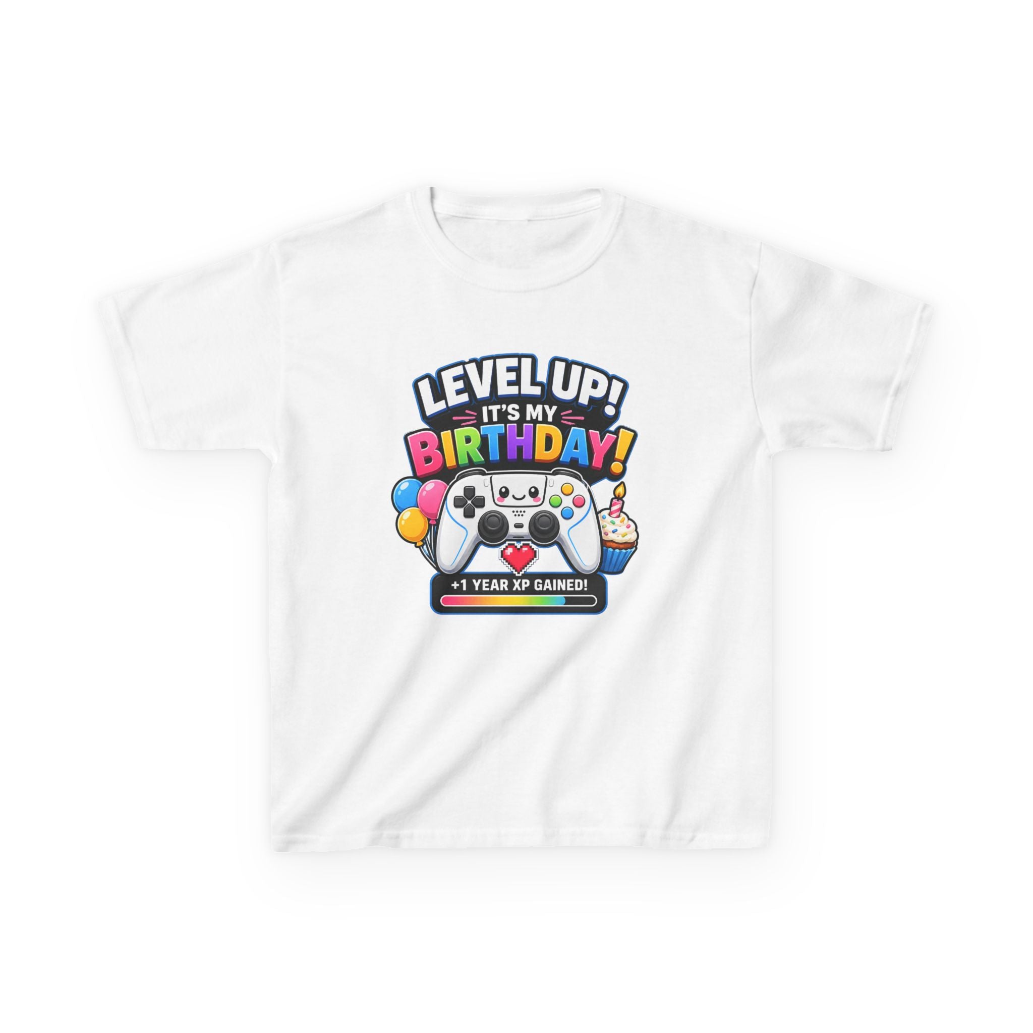 Kids Birthday Gaming T-Shirt – Press Start Graphic Tee