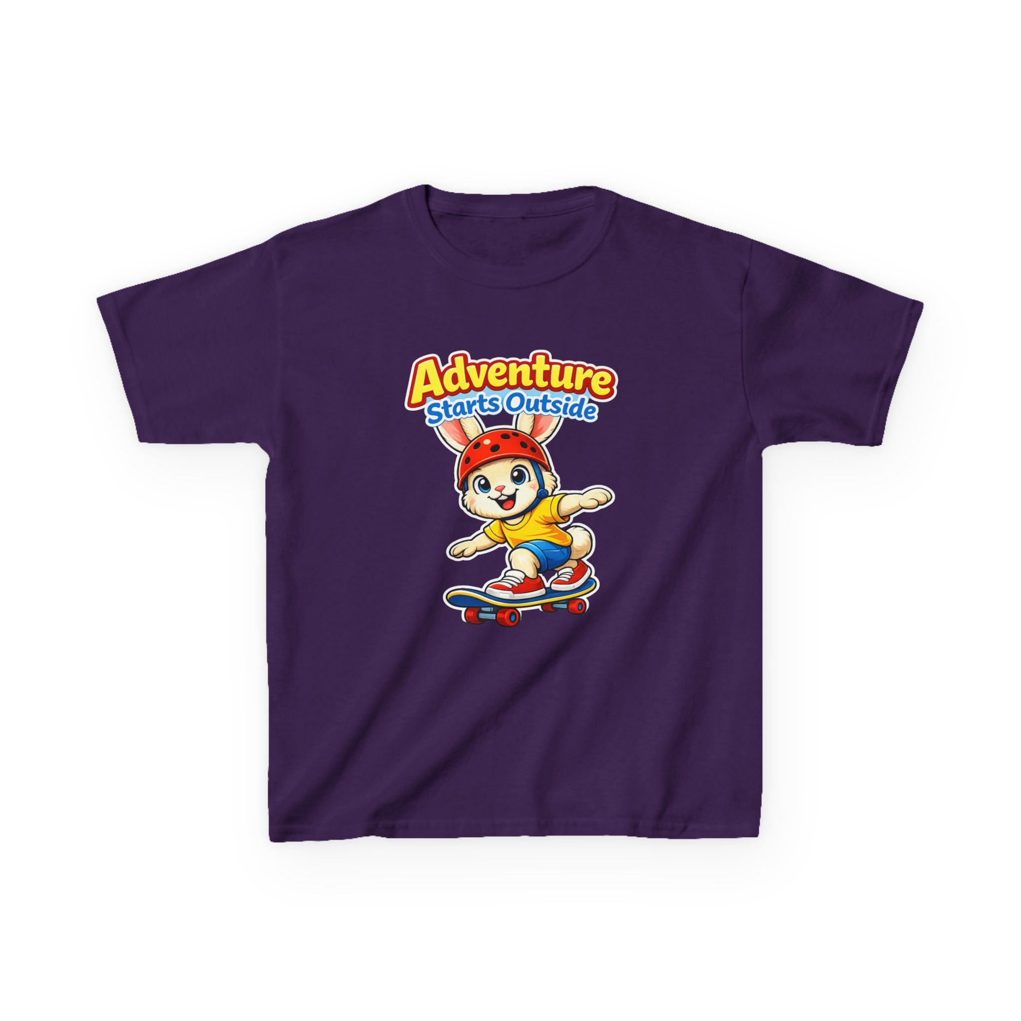 Kids Rabbit T-Shirt — 'Skate or Hop' Skateboarding Rabbit Graphic Tee