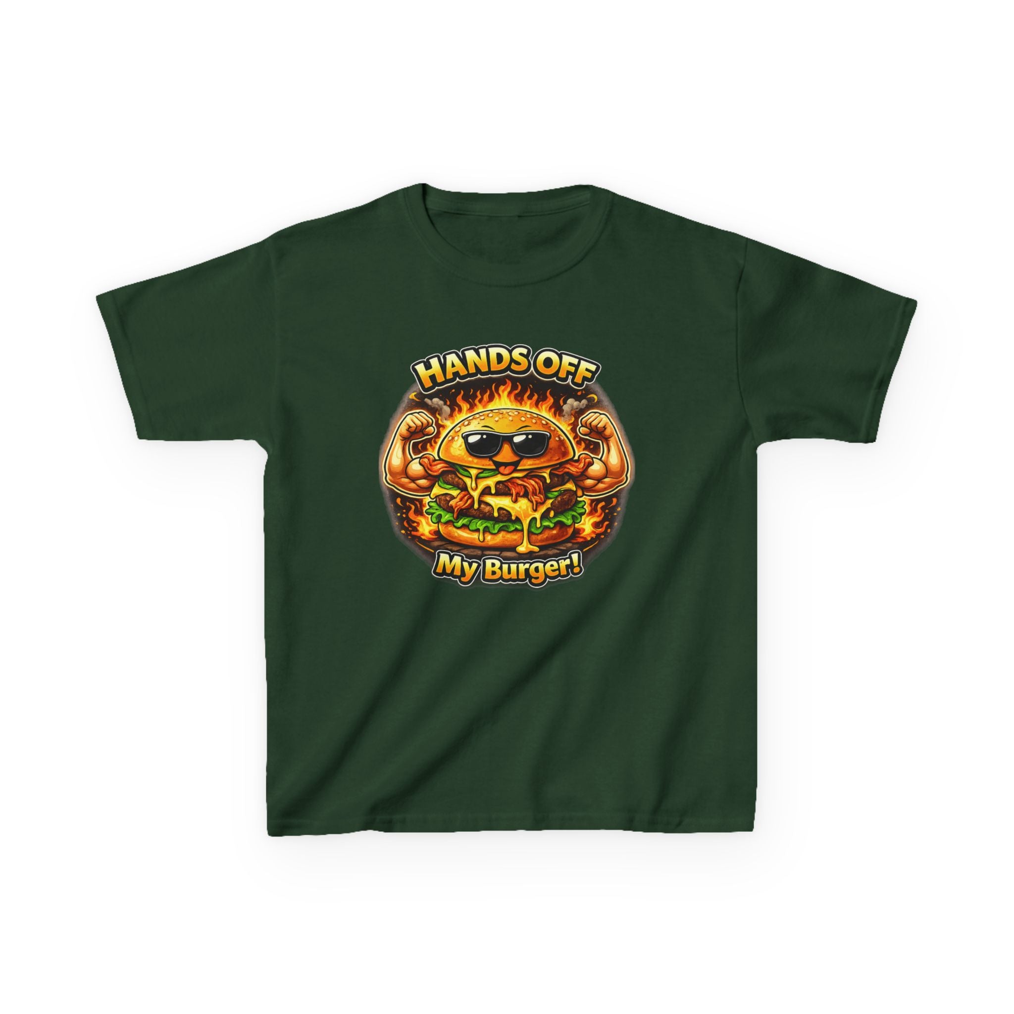 Kids T-Shirt — "Hands Off My Burger!" Funny Burger Graphic Tee