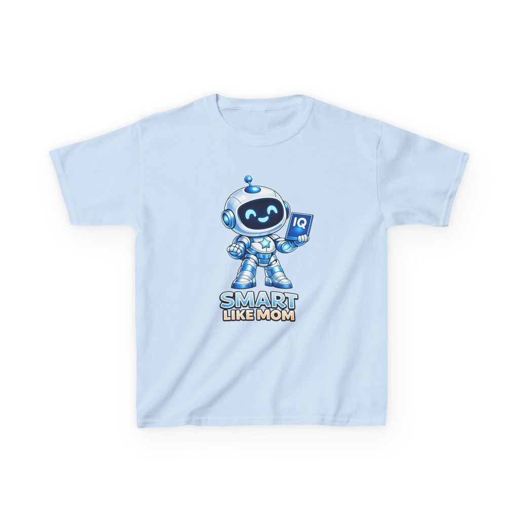 Kids Robot T-Shirt — 'Smart Like Mom' Cute Robot Graphic Tee