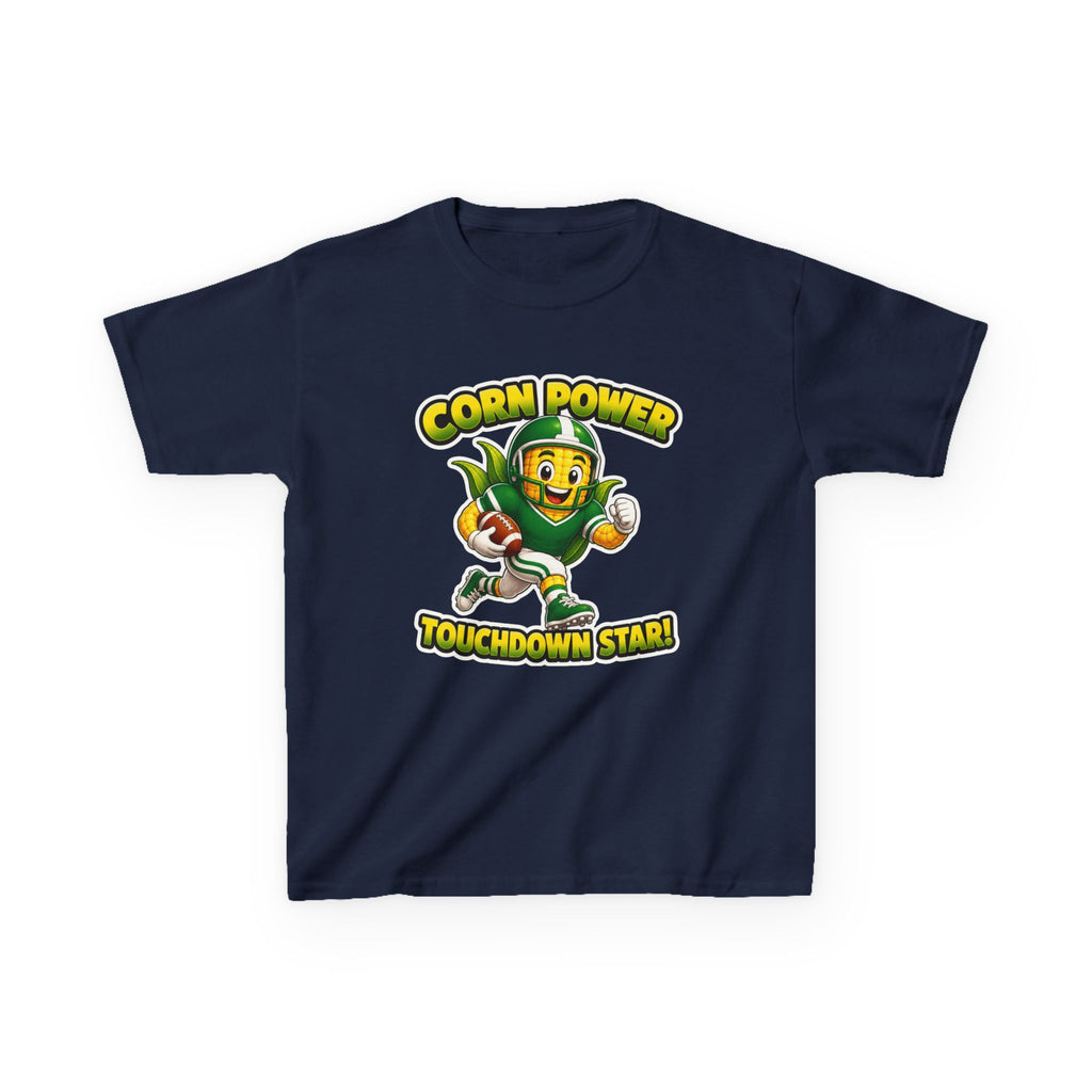 Kids Football T-Shirt — 'Corn Power' Touchdown Star Graphic Tee